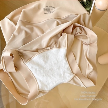 Női két-in-egyben alsó – Boxer briefs, Ice Silk kötött, átláthatóság nélküli, gyorsan száradó, 41-50d Nylon, pamut betét a szeméremnél