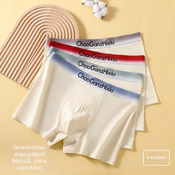 Férfi boxer brief, antibakteriális, lélegző pamutból (90–95%), középmagas derekú, kényelmes viselet.