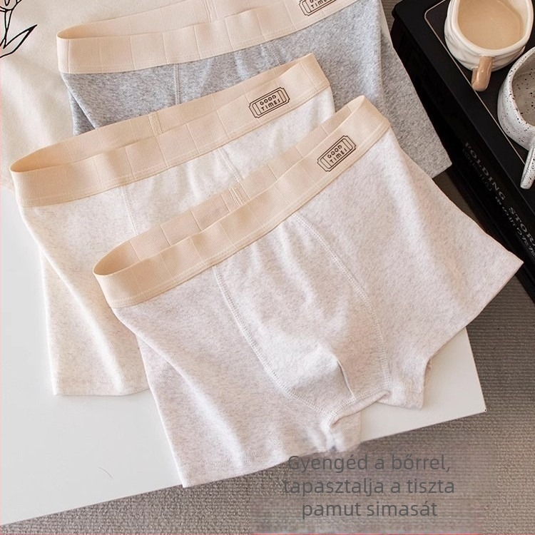 Férfi antibakteriális pamut jacquard boxer alsónemű, középmagasságú derékrész, gyorsan száradó