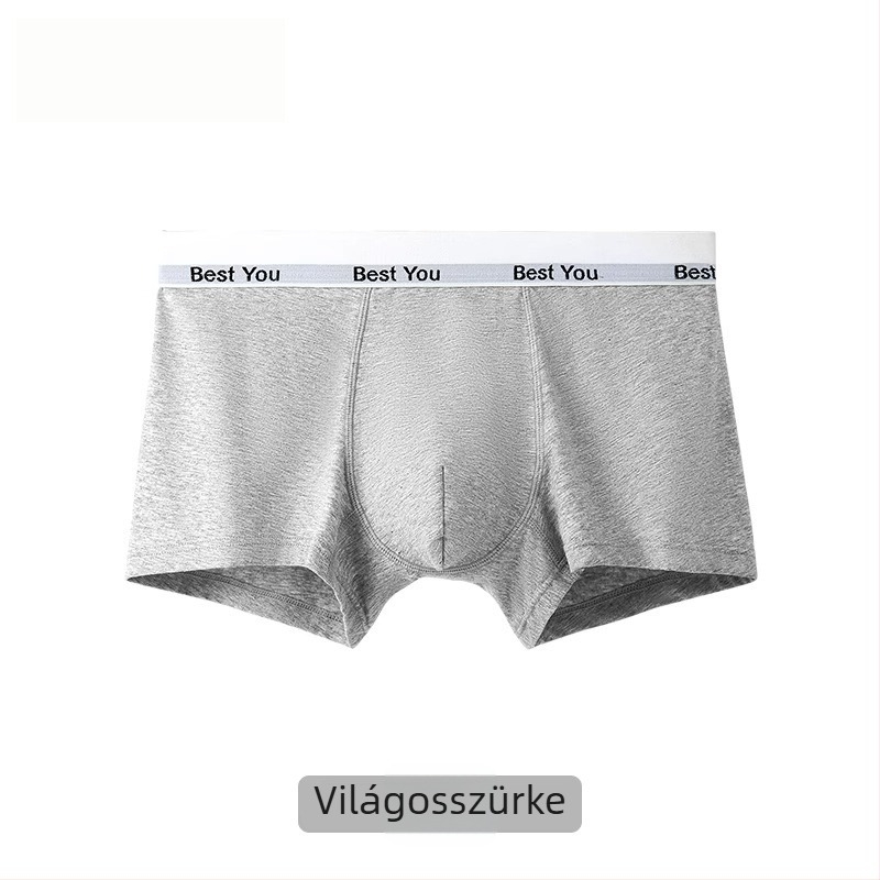 Férfi pamut boxer rövidnadrág, 2025 új modell, antibakteriális, lélegző, középmagas derék, bőrbarát, ágyékrész 100% pamut
