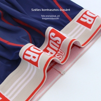 Férfi sport boxer brief nylon anyagból, középmagas derék, sima szövés, ágyéknál belső 90–95% nylon