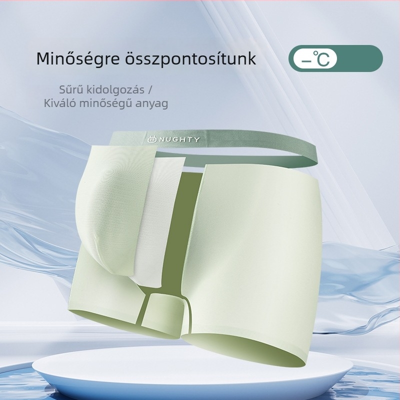 Fiúknak készült nejlon boxeralsó ice silk textúrával, tinédzsereknek