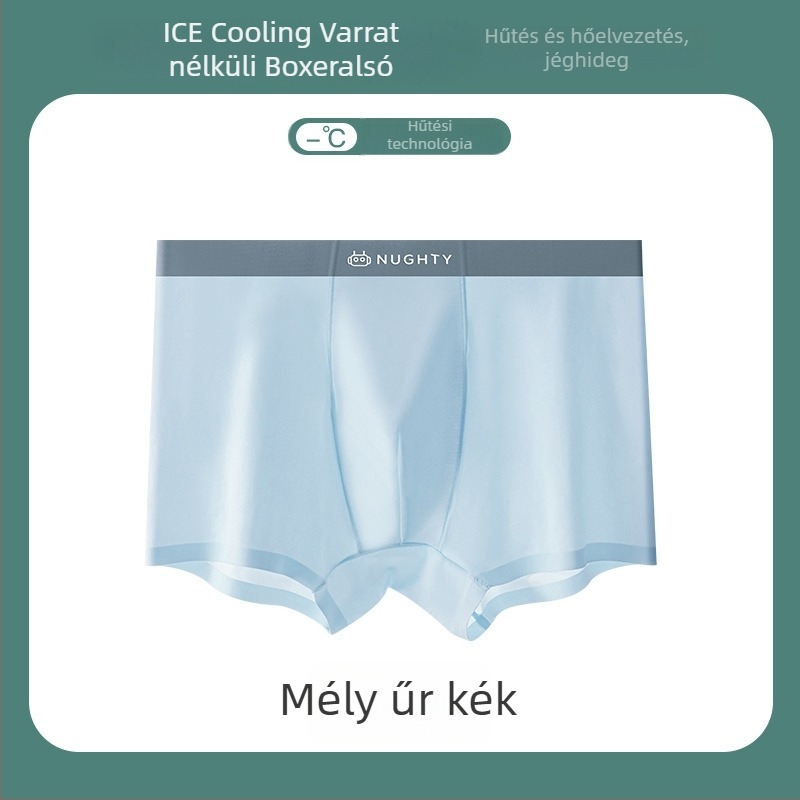 Fiúknak készült nejlon boxeralsó ice silk textúrával, tinédzsereknek