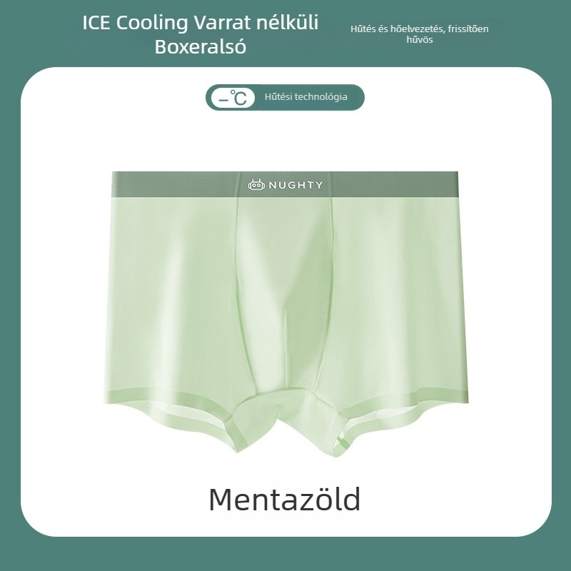 Fiúknak készült nejlon boxeralsó ice silk textúrával, tinédzsereknek