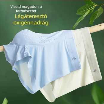 Hűsítő Ice Silk férfi alsónemű, antibakteriális ágyéki rész, egy darabból készült, lélegző nyári boxer brief