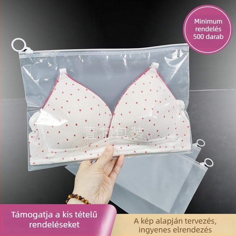 Fehérnemű csomagoló taska, PE+CPE anyag, értékesítési csomagolás, logó nyomtatás