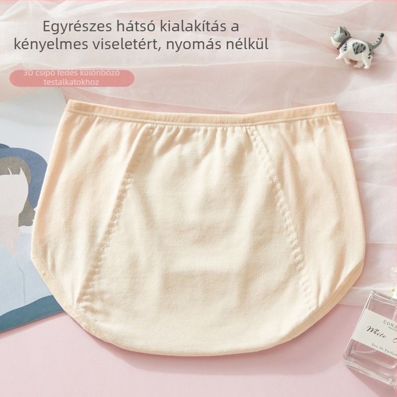 Női menstruációs fehérnemű, szivárgás elleni védelem, 95% pamut, középmagas derekú, állatmintás
