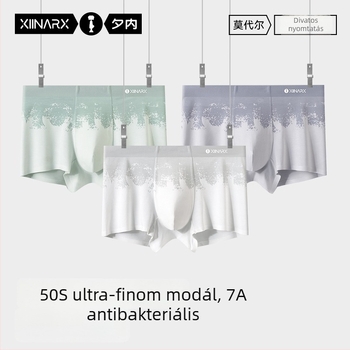 Evening férfi modal boxer rövidnadrág, középső derekú, antibakteriális, gradiens mintás, 60S modal