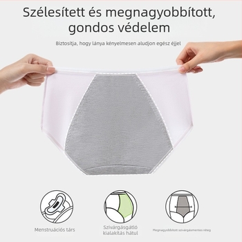 Lányoknak tervezett menstruációs fehérnemű, szivárgás elleni védelemmel, háromszög fazonú alsónemű
