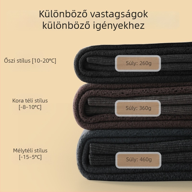 Női bélelt vastag pamut harisnya, magas derekú, hosszított fazon