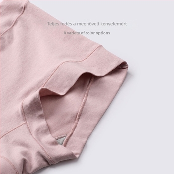 Női magas derekú boxeralsó, 95% pamut és 5% spandex, csípőemelés és hastámasz, átlátszatlan