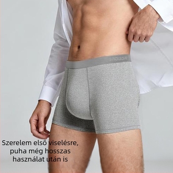 Baonasi férfi 100% pamut boxeralsó, antibakteriális, lélegző, izzadságelnyelő, középmagas derekú