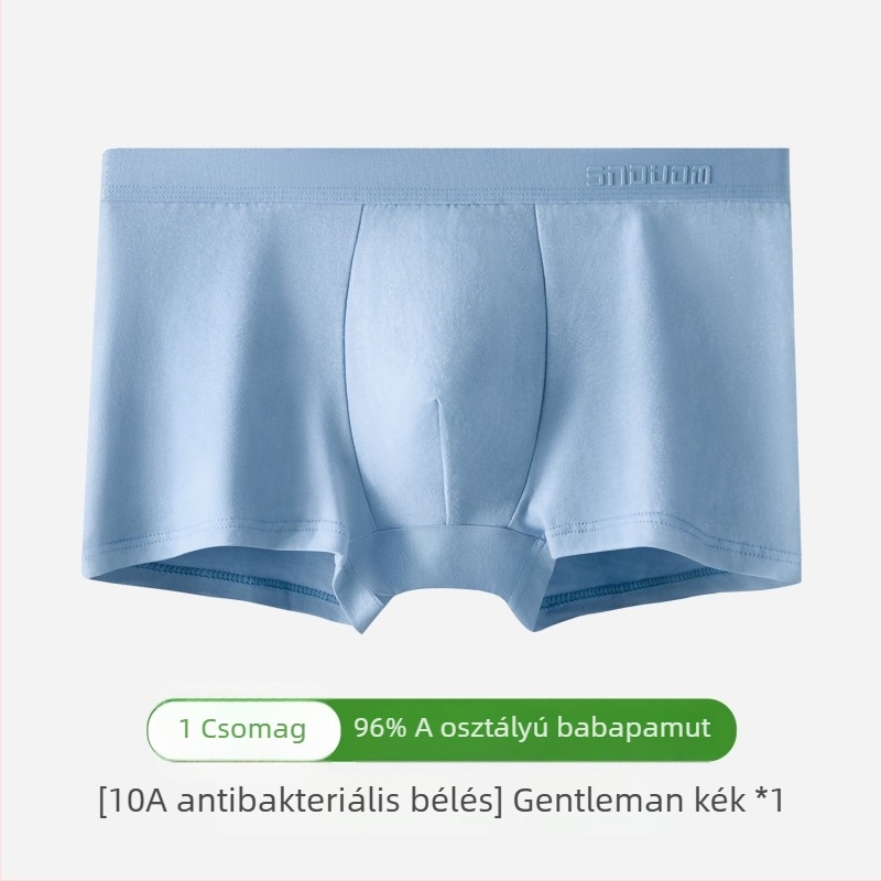 Baonasi férfi 100% pamut boxeralsó, antibakteriális, lélegző, izzadságelnyelő, középmagas derekú
