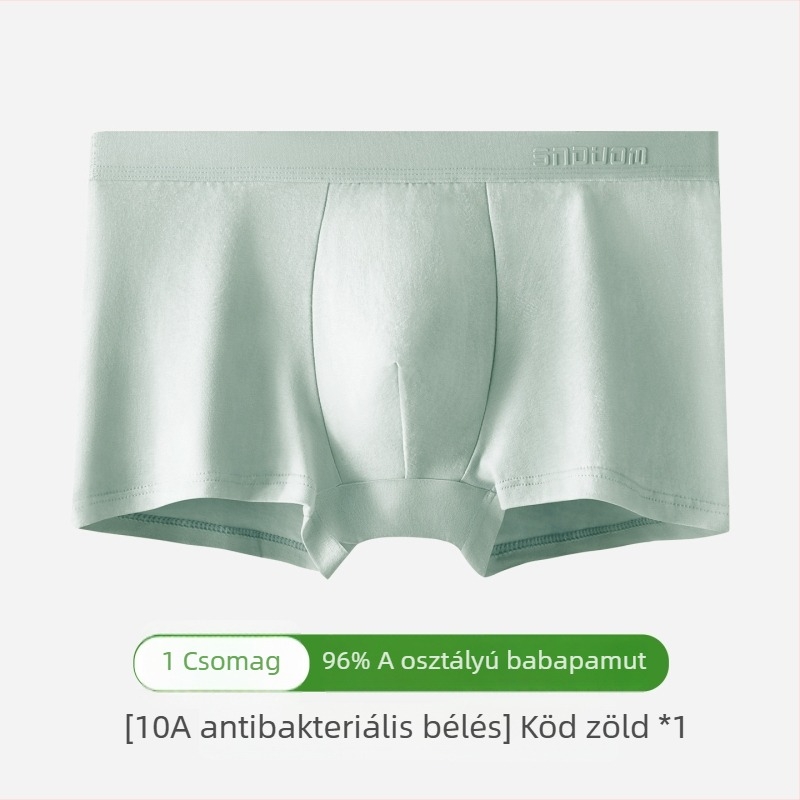 Baonasi férfi 100% pamut boxeralsó, antibakteriális, lélegző, izzadságelnyelő, középmagas derekú
