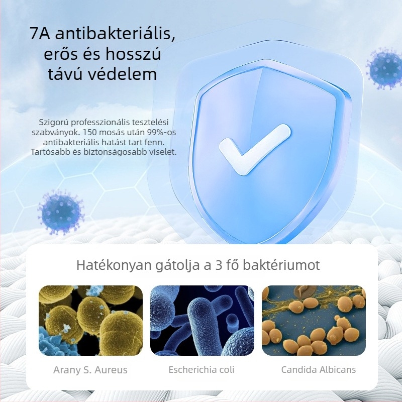 Septwolves férfi boxerek 100% pamutból, antibakteriális és lélegző, középmagas derék
