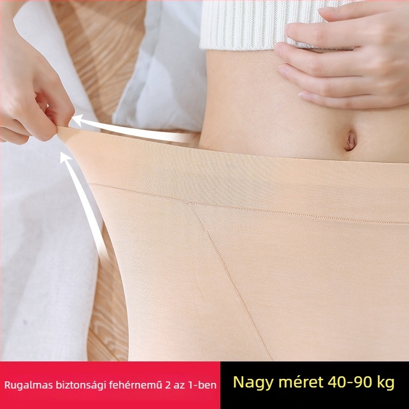 Plusz méretű női magas derekú leggings Modal pamut bélésével, védelem az átlátszóság ellen, nyári kényelem