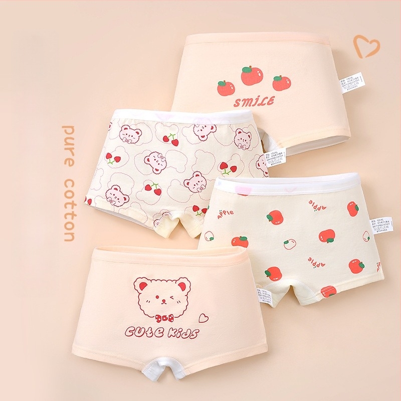 Lányoknak szóló pamut alsónemű – 91–95% pamut, Biztonsági szint A, 3–8 éveseknek, 2025 tavasza