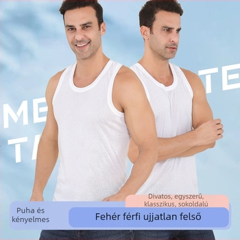 Ujjatlan sport mellény, 100% poliészter, kerek nyak, gyorsan száradó, nyári viselet
