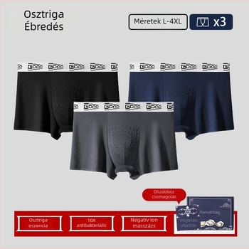 Férfi boxer alsó masszázs részecskékkel, antibakteriális, 10A