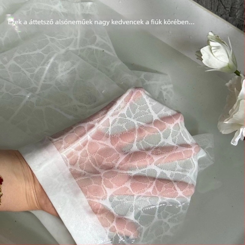Férfiak számára lélegző jacquard nylon hálós rövidnadrág leopárd mintával, középmagasságú derék, bélés 70–80% nylon