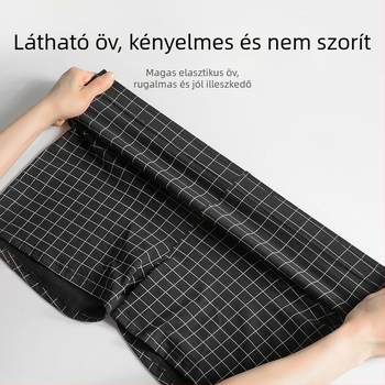 Férfi pamut boxer rövidnadrág, kötött anyag, középmagas derék, minta: egyszínű, csíkos vagy kockás, 95-100% pamut
