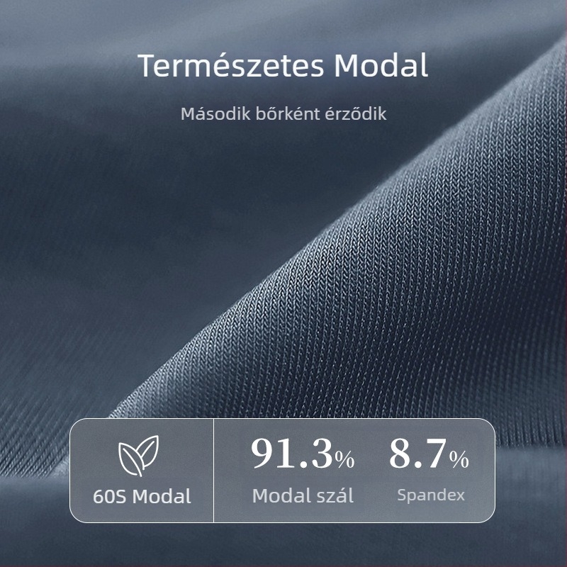 60 darab Modal férfi boxer brief, varrás nélküli derékrész, egyszínű, vékony fazon