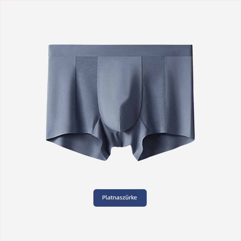 60 darab Modal férfi boxer brief, varrás nélküli derékrész, egyszínű, vékony fazon