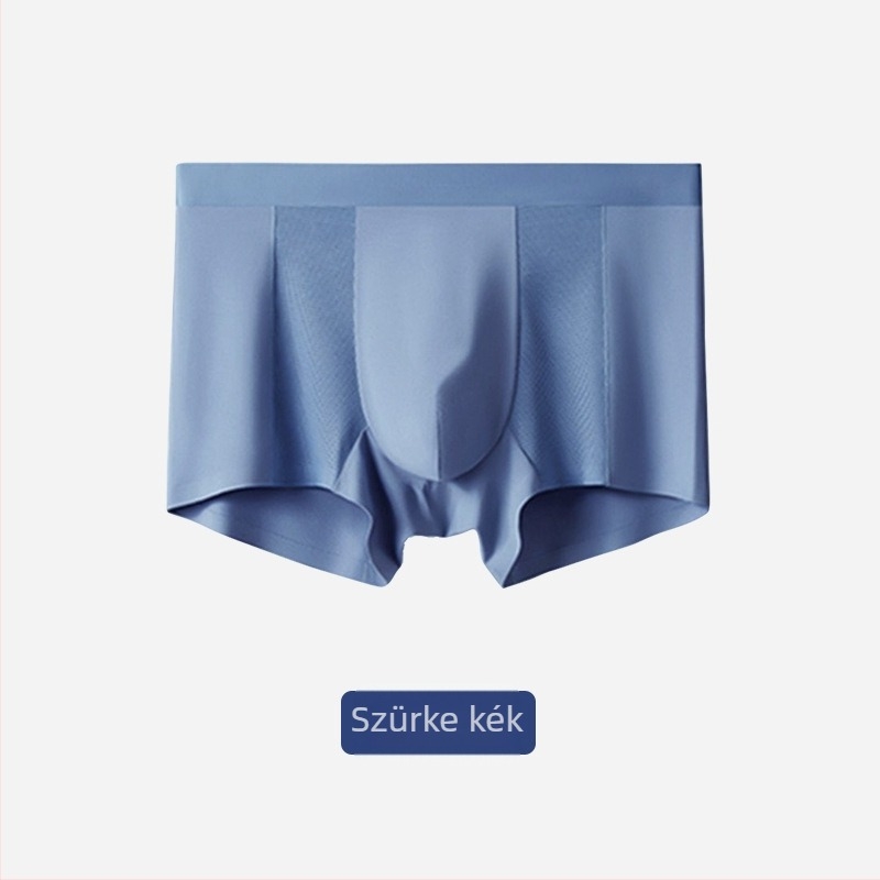 60 darab Modal férfi boxer brief, varrás nélküli derékrész, egyszínű, vékony fazon
