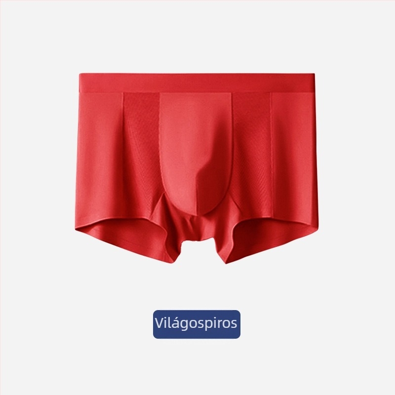 60 darab Modal férfi boxer brief, varrás nélküli derékrész, egyszínű, vékony fazon