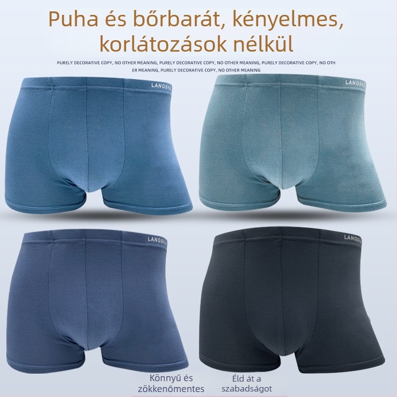 Langsha férfi boxeralsó viszkózból, lélegző, antibakteriális ágyéktáji résszel, laza szabású