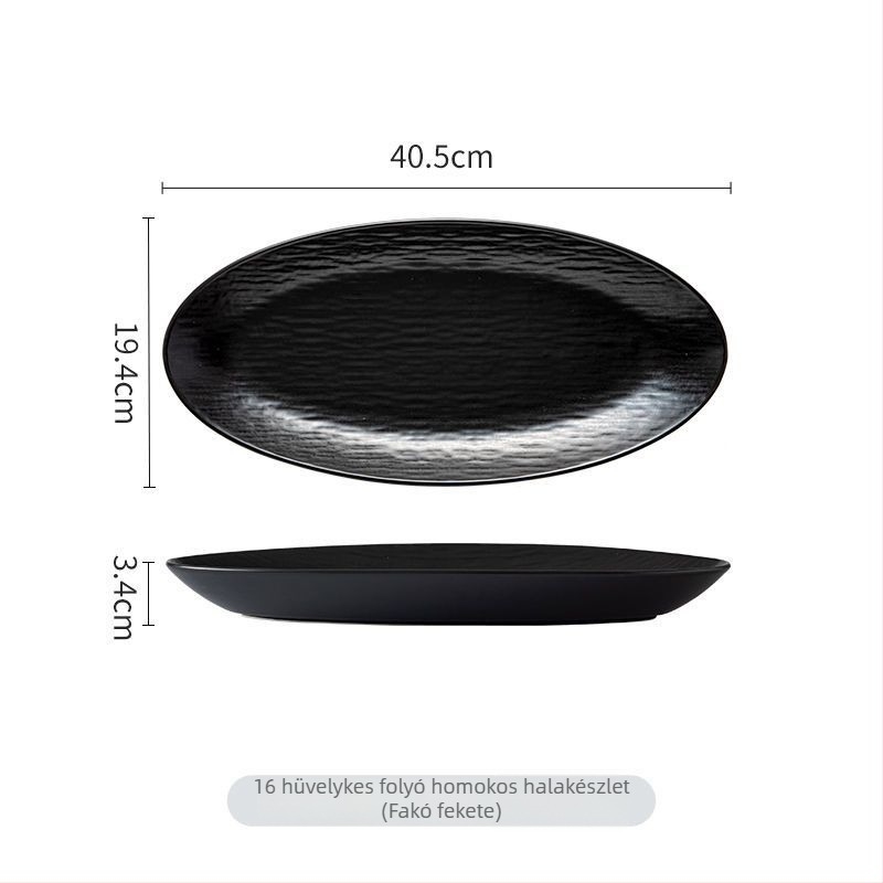 Halas tál, kerámia étkészlet, magas minőségű, gőzölt halhoz, nem kézzel készült, nem testreszabható.