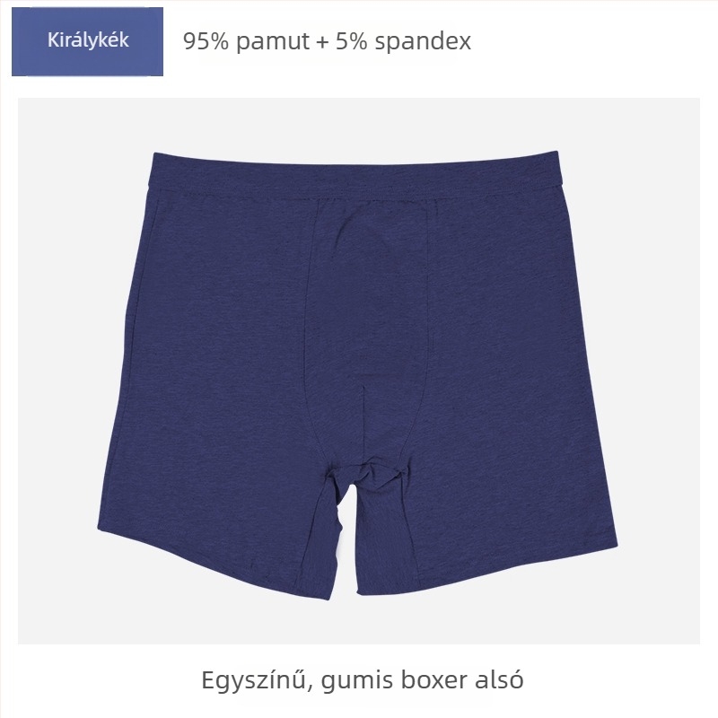 Férfiaknak hosszított sportalsó boxeralsó, anti-dörzsölés, rugalmas középső derék, plusz méret