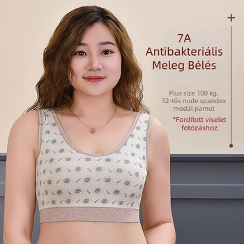 Sima varrás nélküli, színes pamut női top Plus Size, hát-támasztó, merevítő nélkül, lélegző