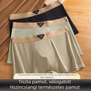 Férfiak számára 100% pamut boxeralsó – retro stílus, antibakteriális, lélegző