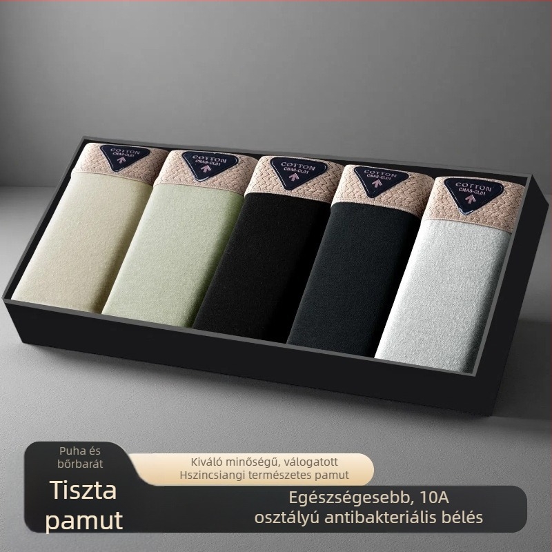 Férfiak számára 100% pamut boxeralsó – retro stílus, antibakteriális, lélegző