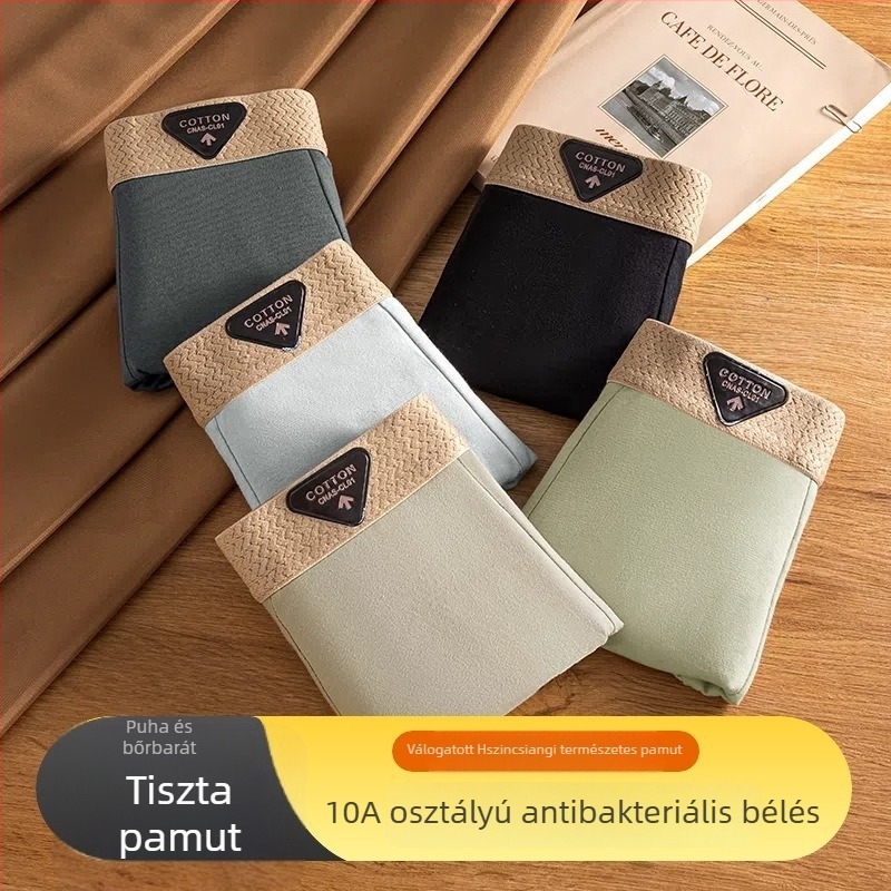 Férfiak számára 100% pamut boxeralsó – retro stílus, antibakteriális, lélegző