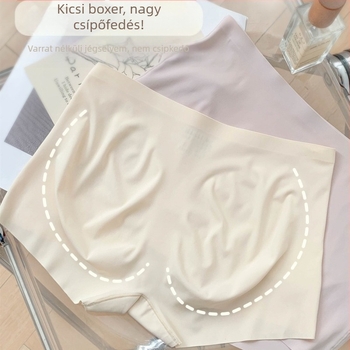 Ice Silk varrás nélküli női biztonsági rövidnadrág pamut betéttel – két az egyben átlátszatlanság elleni fehérnemű