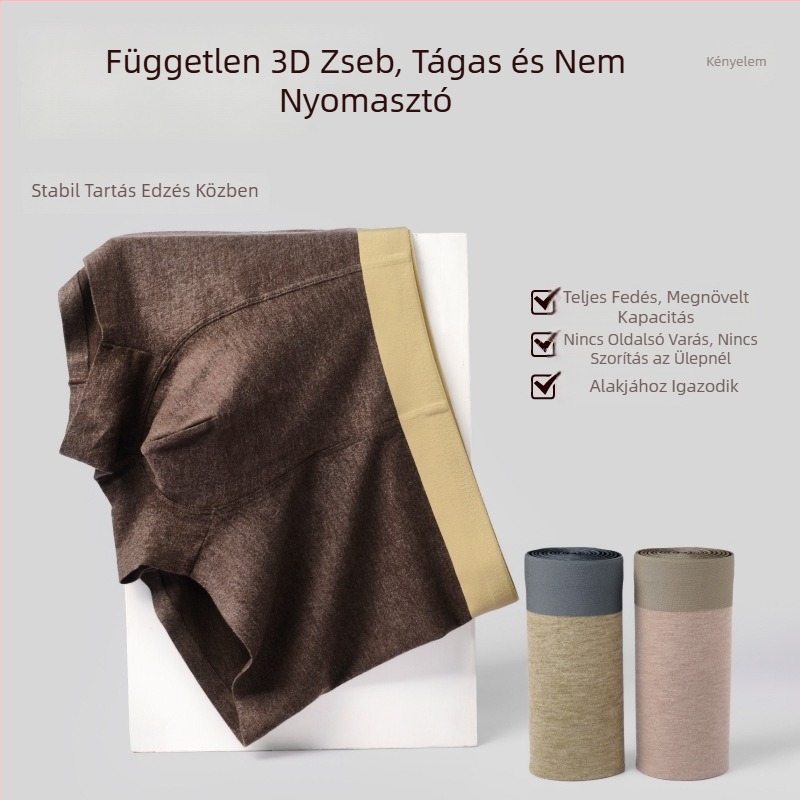 Meleg, bolyhos felületű férfi boxer briefek, 10A, középmagas derék, légáteresztő, laza szabás, őszi-téli viselet