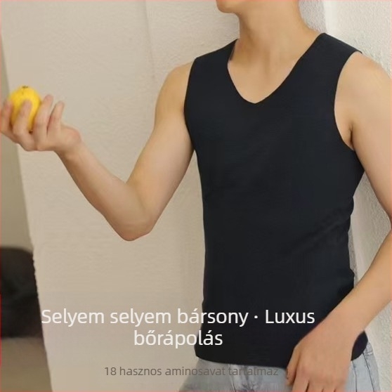 Férfi seamless nylon-keverék meleg mellény, V-nyakú pulóver alapréteg