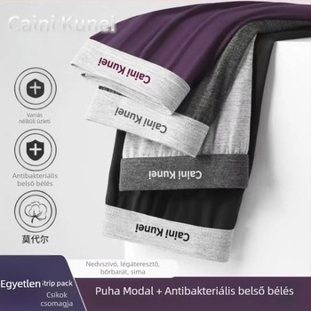 2025 Modal férfi boxeralsó, lélegző, grafén antibakteriális réteggel az ágyék környékén, minimalist stílus