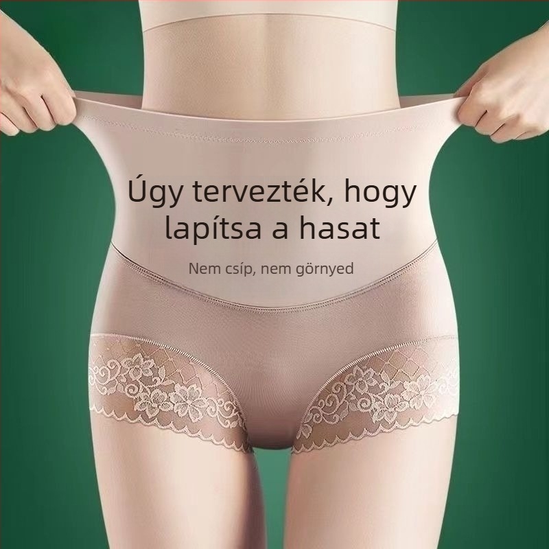 Női magas derekú alakformáló alsó, haskontroll és fenékemelés, csipkés derekavonal