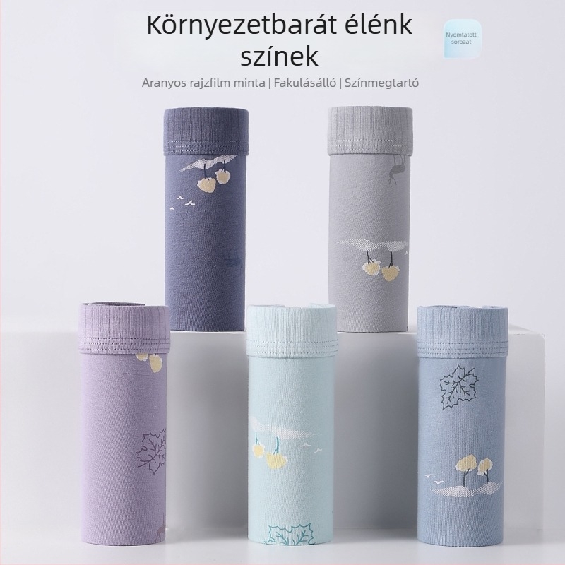 Férfi pamut boxeralsó, antibakteriális, plusz méret, rajzfilm mintával