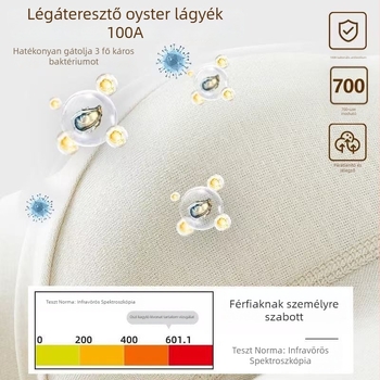 Modal Honeycomb 100A Oyster férfi boxeralsó, lélegző alsóruha negatív ionokkal és masszázs granule turmalinnal