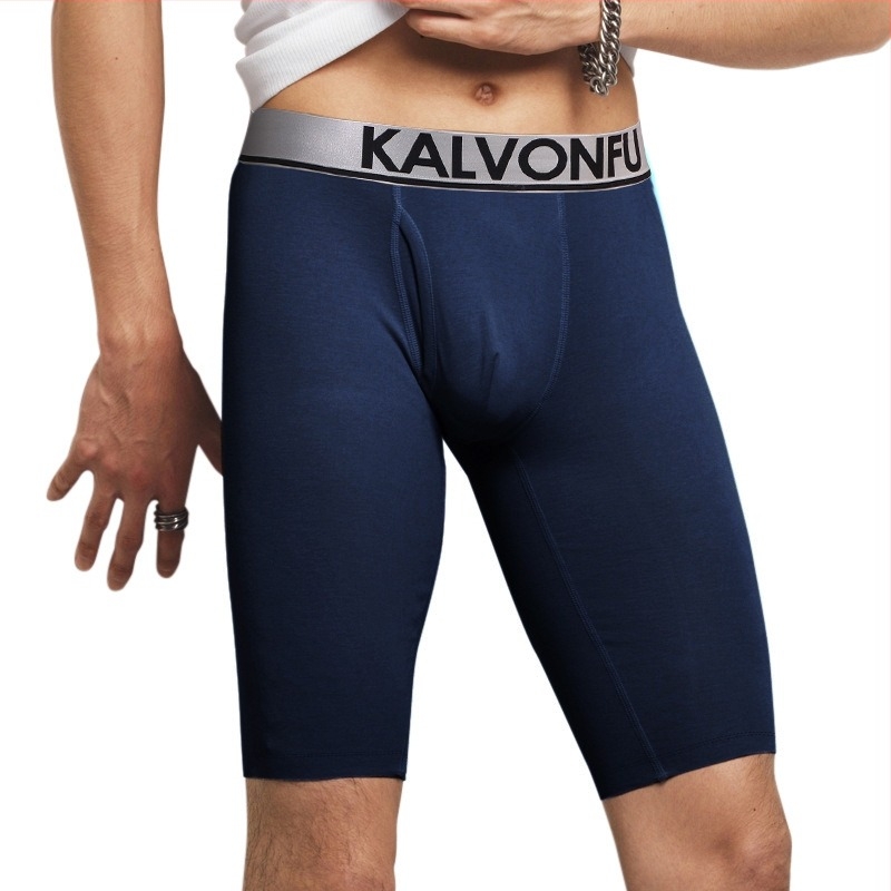 Férfi lélegző modal boxer rövidnadrág, középmagas derekú, U-formájú dizájn, 95% modal
