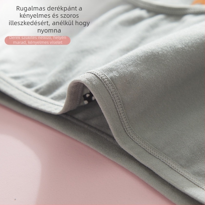 Menstruációs női fehérnemű szivárgás elleni védelemmel, középmagasságú derék, állatmintás, 95% pamut