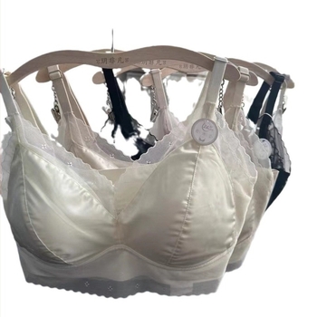 Nyári ultra vékony csipkés szatén bralette fix kosarakkal, légáteresztő, nyom nélkül, csőtop 10809