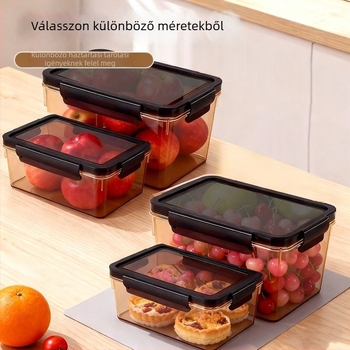 Négyzet alakú frissességmegőrző doboz (800-1000 ml, élelmiszer-minőségű PP, zárható fedél, melegen tart)
