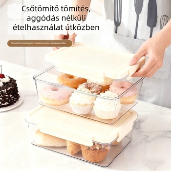 Négyzet alakú frissességmegőrző doboz (800-1000 ml, élelmiszer-minőségű PP, zárható fedél, melegen tart)