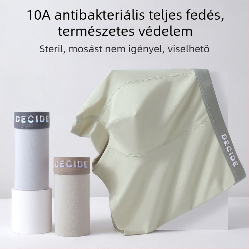 Új férfi pamut boxer alsó, nagy méret, antibakteriális