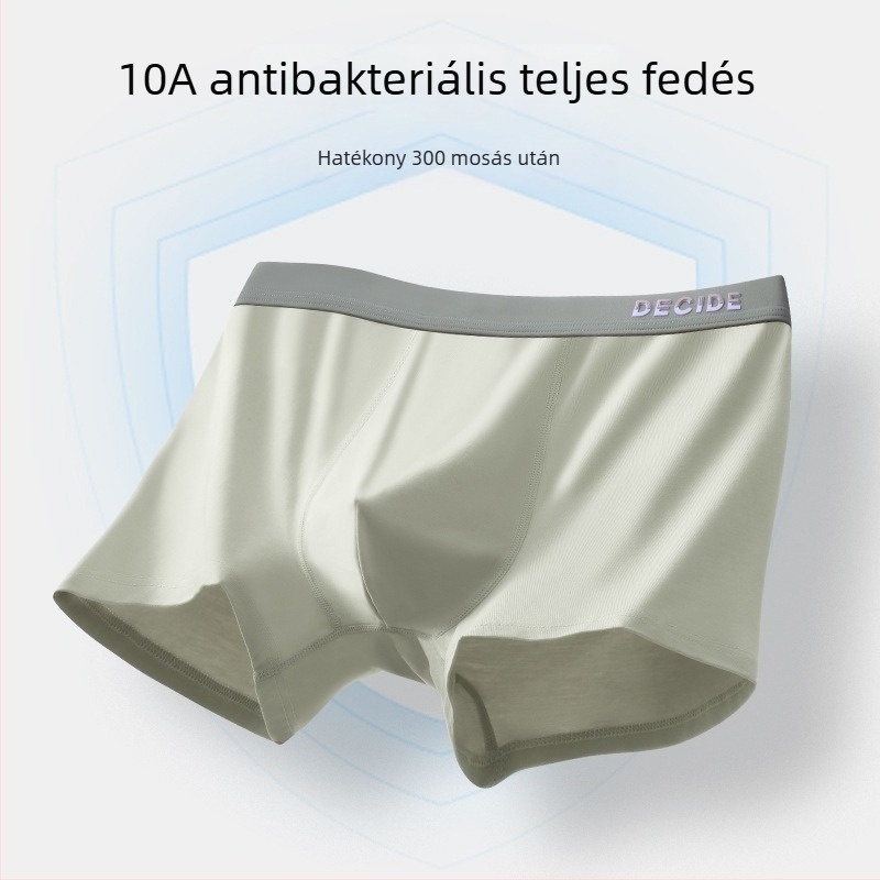 Új férfi pamut boxer alsó, nagy méret, antibakteriális